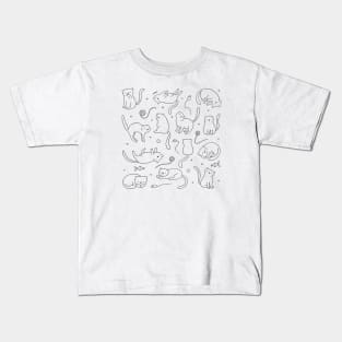 Lineart Purr Kids T-Shirt